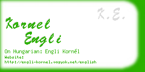 kornel engli business card